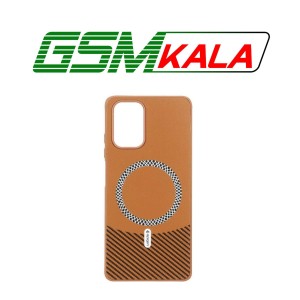 قاب Spigen طرح مگ سیف هاشور دار Xiaomi Redmi Note 10 4G / Redmi Note 10S / Poco M5S - قهوه ای