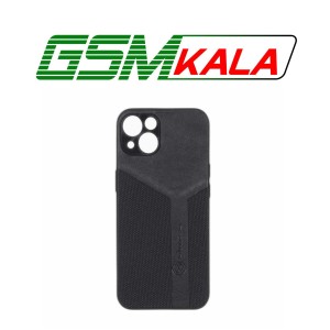 قاب چرمی سوزنی Nillkin دو تکه محافظ لنزدار Apple iPhone 13 / iPhone 14 - مشکی