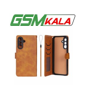 کیف موبایل مگنتی درجه یک داخل خز MNC Plus مدل Samsung Galaxy A56 / A36 - عسلی