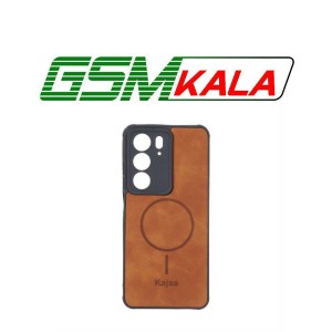 قاب جیر Kajsa طرح مگ سیف MNC مدل Realme C75 - قهوه ای روشن