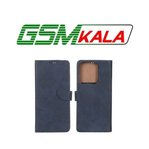 کیف چرمی موبایل مگنتی Xiaomi Redmi 15C / Poco C85 - سرمه ای
