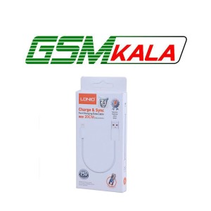 کابل کوتاه لایتنینگ فست شارژ 25 وات الدینیو LS901 طول 20 سانتی متر