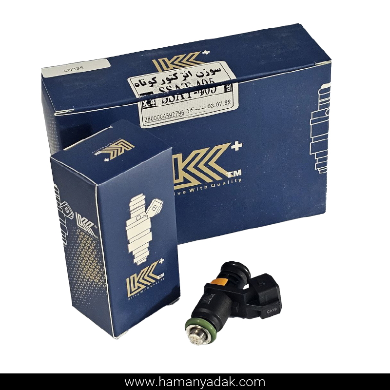 سوزن انژکتور پژو 405 مدل SSAT کوتاه 4 سوراخ برند هیرکان و LKK