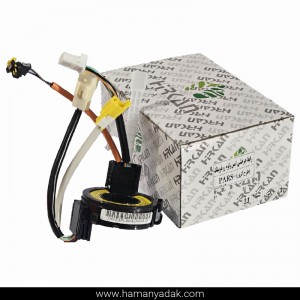 نوار چرخشی (رابط چرخشی) ولوم روی غربیلک پژو پارس مدل ایمن (طرح کروز) برند هیرکان