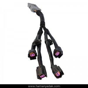 دسته سیم سوزن انژکتور (منیفولد) پژو 206 و رانا سوکت بیضی برند HPERIN