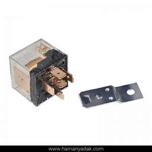 رله 5 فیش شیشه ای 80 آمپر 2 پلاتین