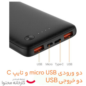 پاور بانک ریورسانگ مدل Horizon 10 PB30 ظرفیت 10000 میلی‌آمپر ساعت