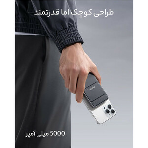 پاوربانک بی سیم انکر مدل Magnetic Battery A1614 ظرفیت 5000 میلی آمپر