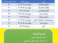 کلاس کنکور ارشد فیزیک 1400