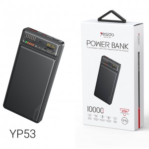 پاوربانک فست شارژ یسیدو YESIDO YP53 22.5W ظرفیت 10000 میلی آمپر ساعت