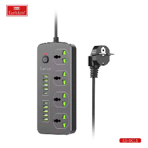 چند راهی برق هوشمند ارلدام مدل ES-SC11 با کابل 200 سانتی متری و 8 پورت USB و 2 عدد تایپ سی