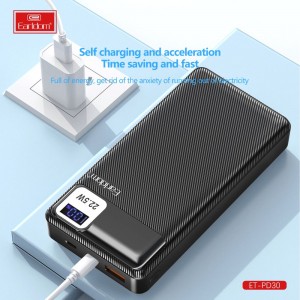 پاوربانک ارلدام مدل PD30 ظرفیت 20000 میلی آمپرساعت
