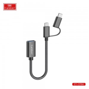 کابل تبدیل OTG USB به MicroUSB / Type-C ارلدام مدل ET-OT84