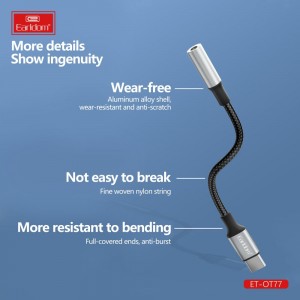 مبدل تایپ سی ( USB-C ) به جک 3.5 میلی متری ارلدام مدل ET-OT77