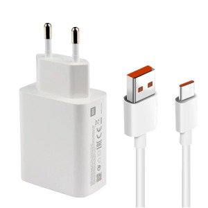 شارژر دیواری شیائومی مدل 33 وات به همراه کابل تبدیل USB-C