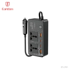 اینورتر فندکی خودرو ارلدام 200 وات مدل ET-LT01