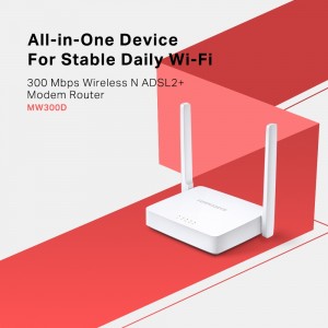 مودم روتر ADSL2 بی‌ سیم مرکوسیس مدل MW-300D