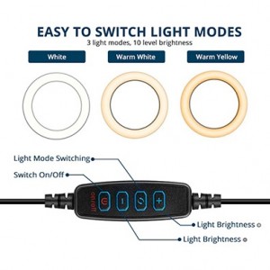رینگ لایت مدل LC-16 با پایه و اینه