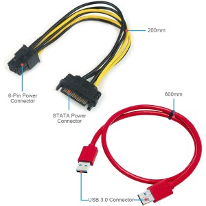 رایزر کارت گرافیک تبدیل PCI EXPRESS X1 به X16 مدل 8 خازن 009s plus