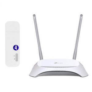 مودم 4G جیو مدل MF832 به همراه روتر تی پی- لینک TL-MR3420
