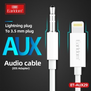 کابل تبدیل AUX جک 3/5 میلی متر به لایتنینگ برند ارلدام مدل AUX29