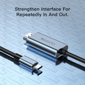 کابل تبدیل USB-C به HDMI یسیدو مدل HM10 طول 2 متر