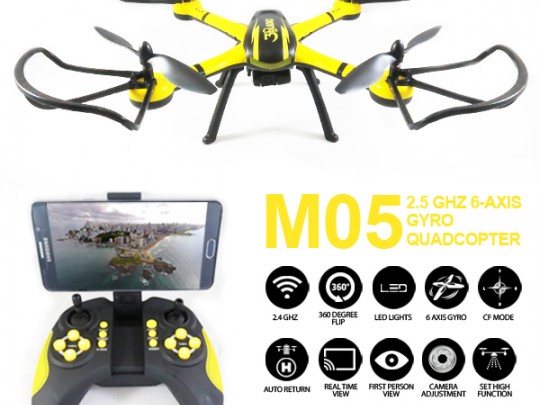 کوادکوپتر m05  با دوربین wifi