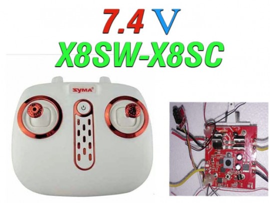 دسته کنترل و مدار کوادکوپترهای سایما  x8sw-x8sc