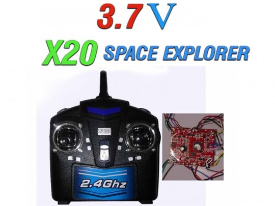 دسته کنترل و مدار هگزاکوپتر x20 space explorer