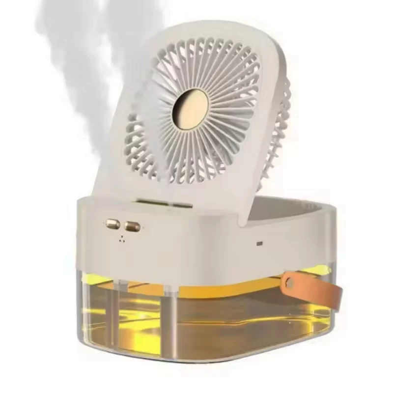 پنکه و چراغ خواب  رو میزی مه پاش Fan With Night  Light and dual spray Air Humidifier