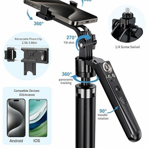 هولدر و سه پایه هوشمند 360 درجه برند آرتاکو 360 degree intelligent holder and tripod of RTAKO brand
