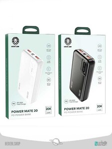 پاوربانک 20 وات فست شارژ گرین لاین Power bank 20w  fast charging green lion