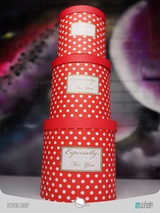 Pink and red cylindrical box2