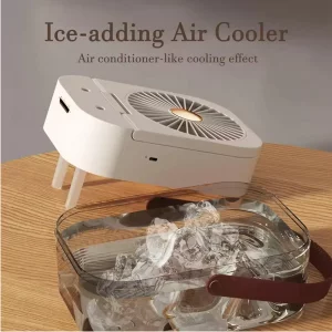 پنکه و چراغ خواب  رو میزی مه پاش Fan With Night  Light and dual spray Air Humidifier