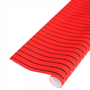 کاغذ کادو طلاکوب راه راه Red striped gilded gift paper