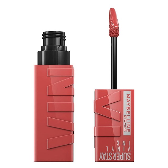 رژلب مایع براق سوپر استی رنگ peachy میبلین maybelline