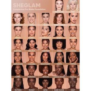 کرم پودر مات شیگلم sheglam رنگ nude