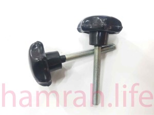 پیچ خروسکی فلکه ای 10 هفت پر ارتفاع رزوه 80 mm