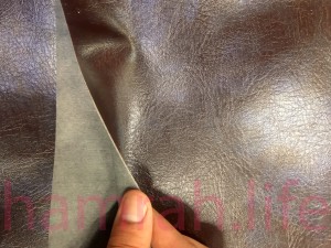 چرم مصنوعی ( آستر ) قهوه ای سوخته ماموت واترجت ضخامت 70