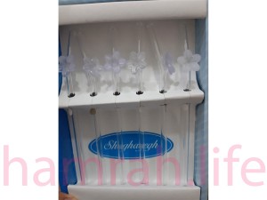 نی شیشه ای طرح گل