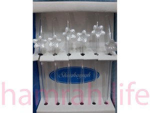 نی شیشه ای طرح گل