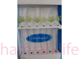 نی شیشه ای طرح گل