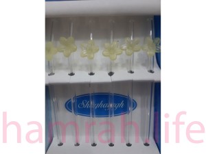 نی شیشه ای طرح گل