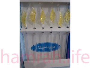 نی شیشه ای طرح برگ زرد