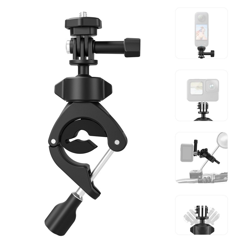 پایه نگهدارنده دوربین 360 درجه برای دوچرخه و موتور | سازگار با GoPro و دوربین‌های اکشن مدل TE-HBM-004