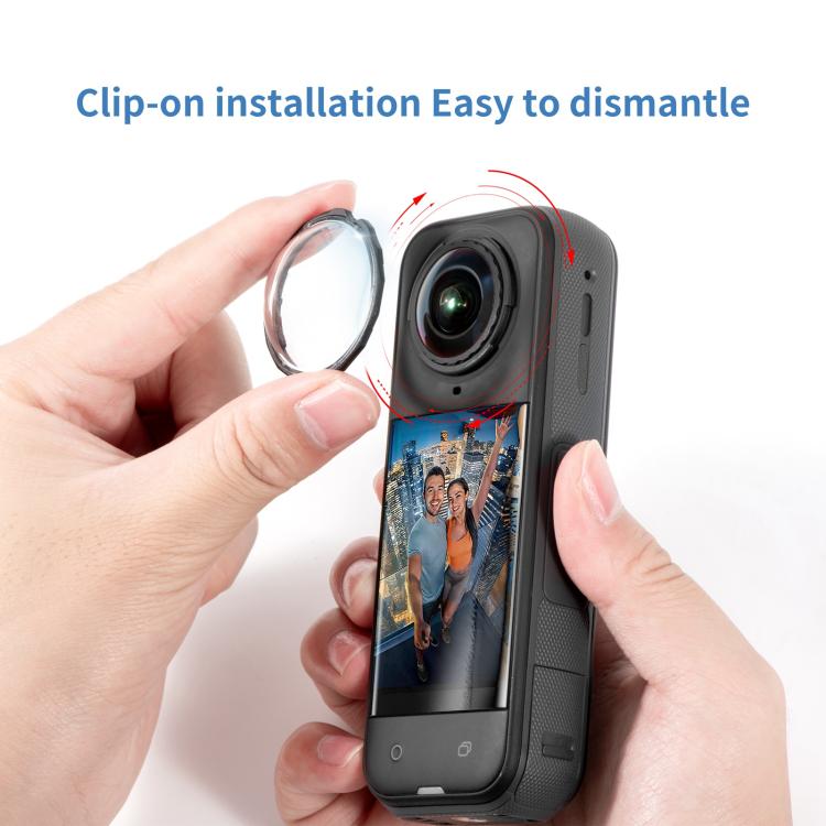 محافظ لنز Insta360 X5 STARTRC Slim (PC شفاف) – سبک، شفاف و ضدخش