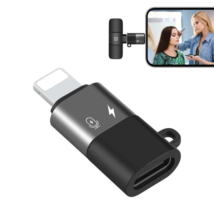 مبدل USB-C به OTG هشت پین PULUZ (مشکی) | اتصال سریع و پایدار برای دستگاه‌های هوشمند