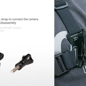 کاربر در حال دویدن با بند سینه و دوربین GoPro