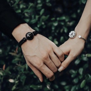دستبند TOTWOO مدل 13 با سنگ اوبسیدین مشکی