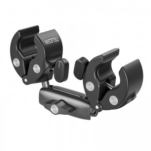 پایه گیره موتور سیکلت Telesin مدل GP-HBM-001-D، نصب ایمن و پایدار برای دوربین‌های اکشن GoPro و Insta360